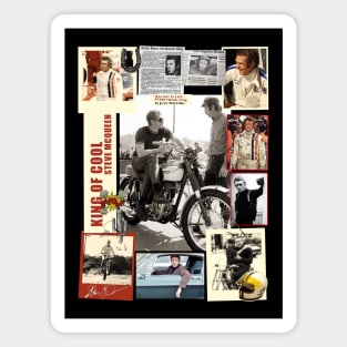 Steve Mcqueen Racing Life 2 collage Magnet